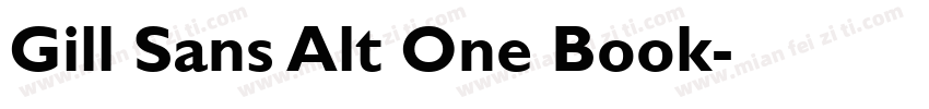 Gill Sans Alt One Book字体转换
